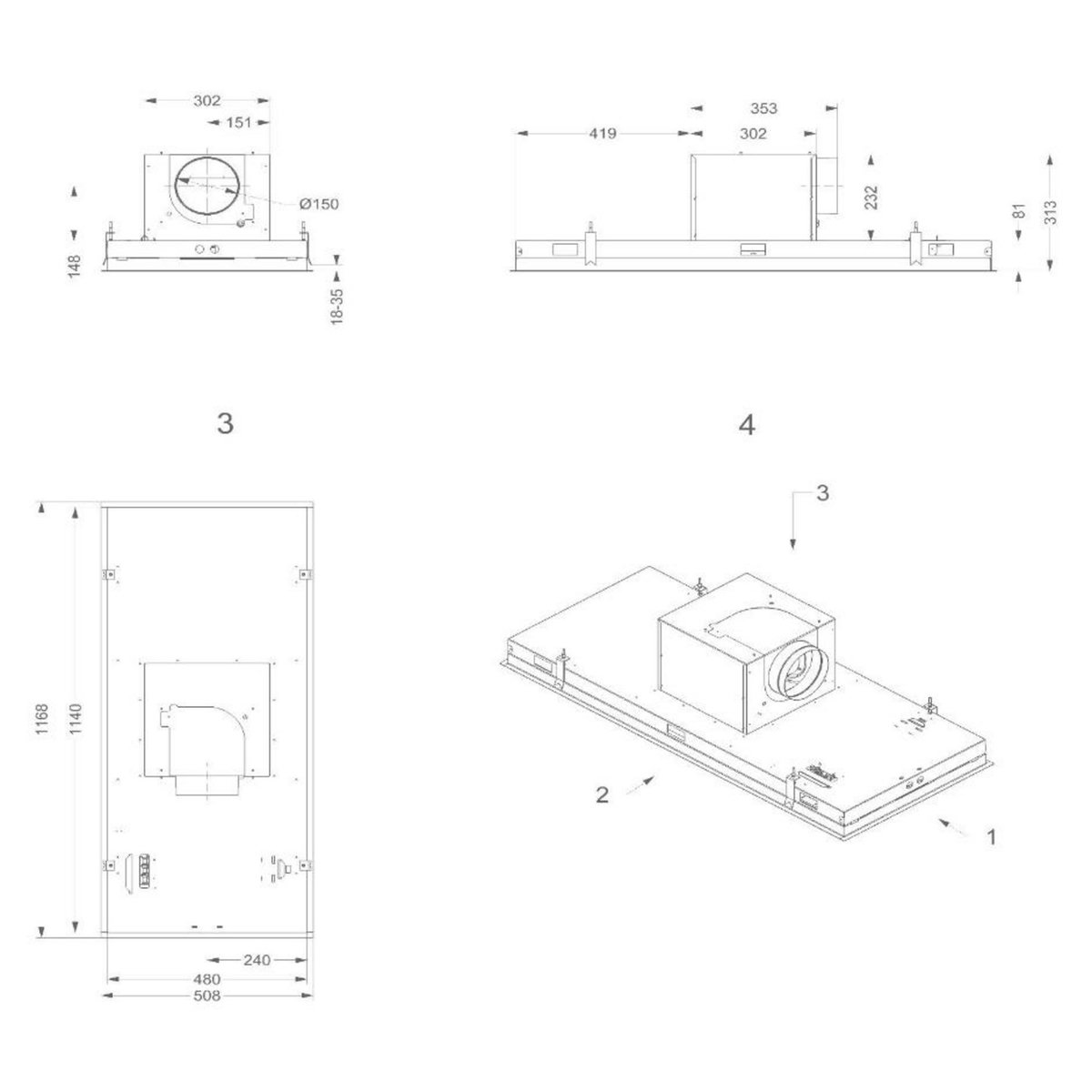 Novy Groupe filtrant 120cm 693m3/h inox - 6840