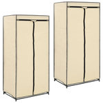VIDAXL 2 pcs Garde-robes Creme 75x50x160 cm