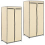 Voir la diapositive 1 : VIDAXL 2 pcs Garde-robes Creme 75x50x160 cm