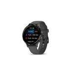 GARMIN Montre connectée Garmin Venu 3S 41mm en acier Gray, boîtier gris foncé et bracelet en silicone gris foncé