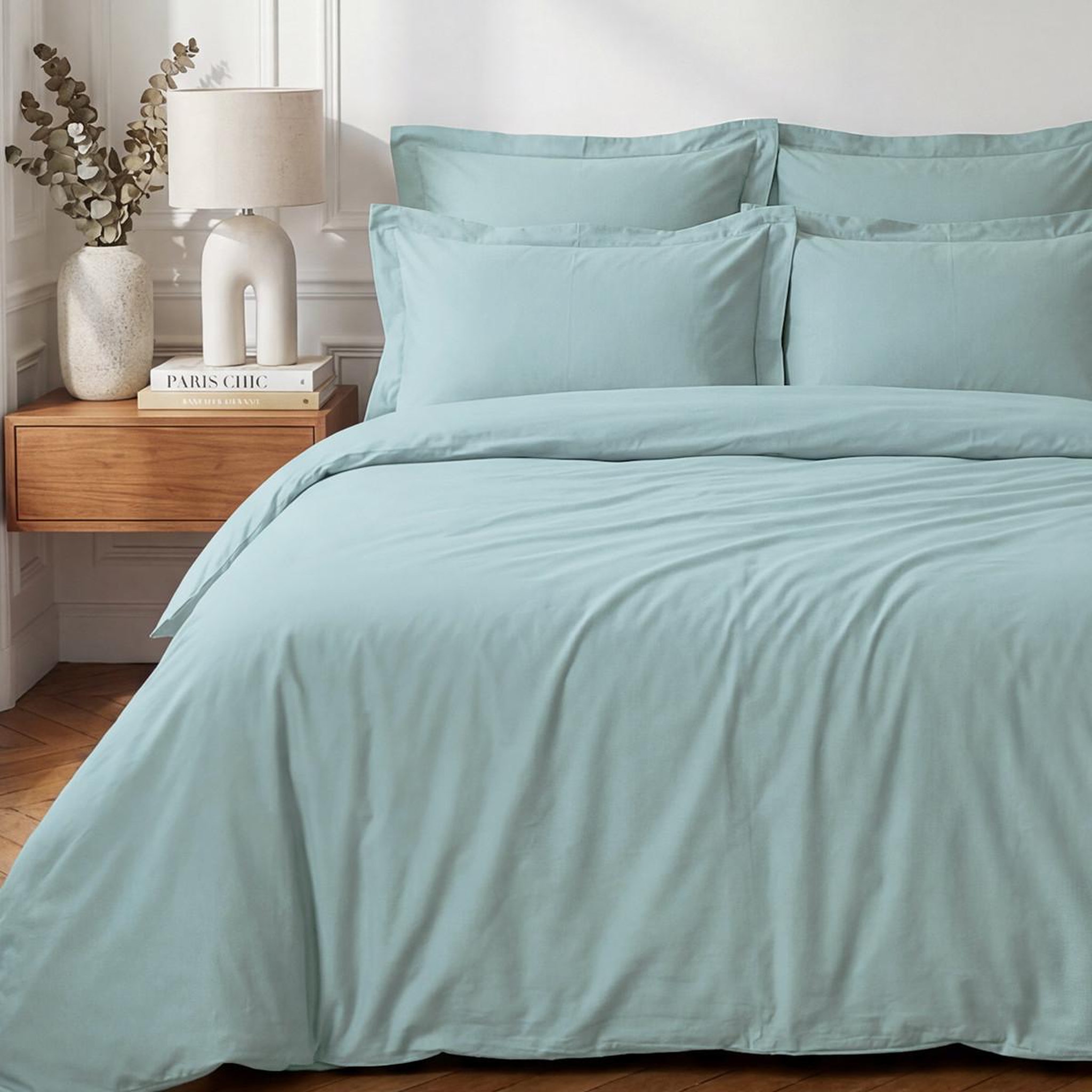 Voir la diapositive 2 : Sensei Maison Housse de couette en percale coton SOFT PERCALE