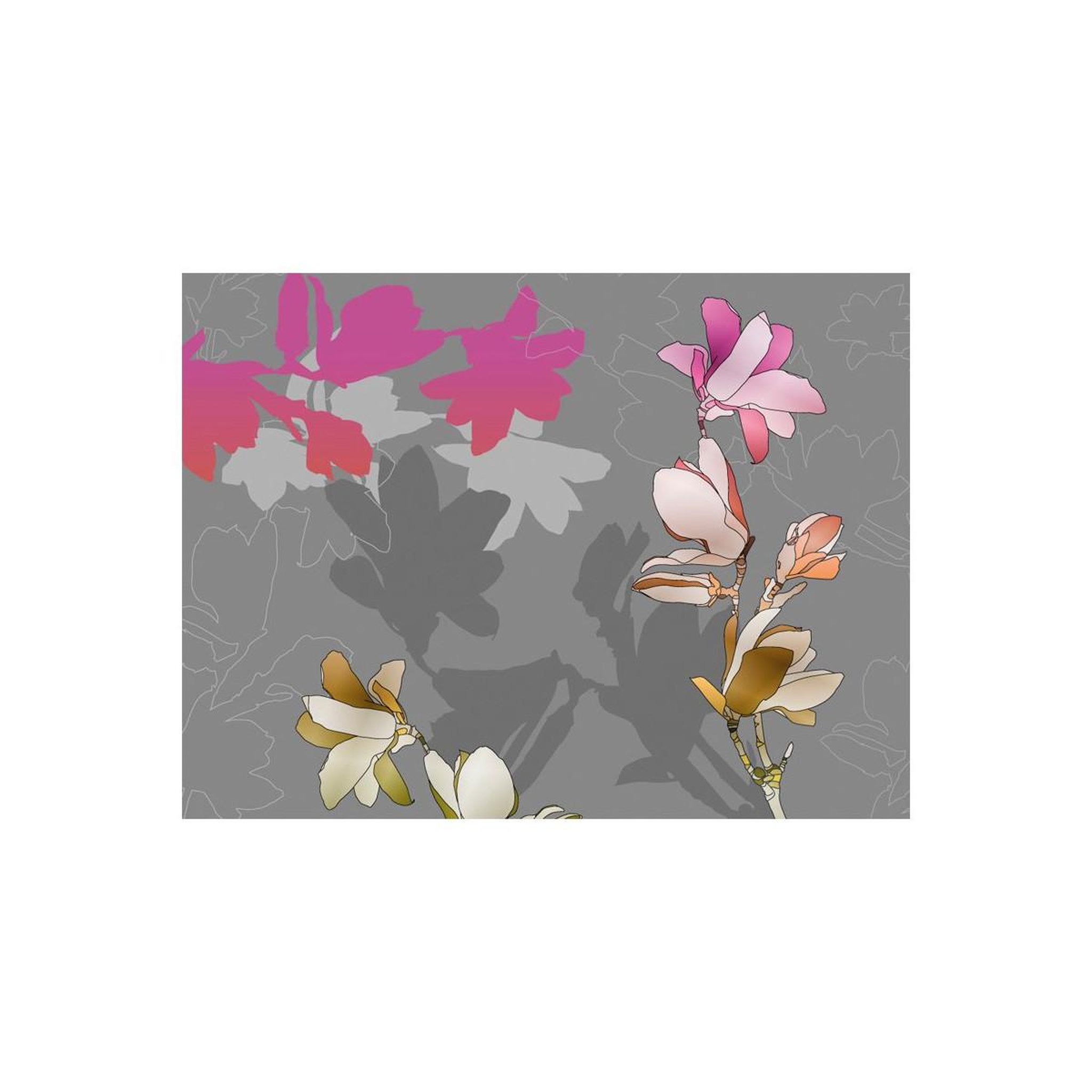Voir la diapositive 2 : Paris Prix Papier peint  magnolias en pastels