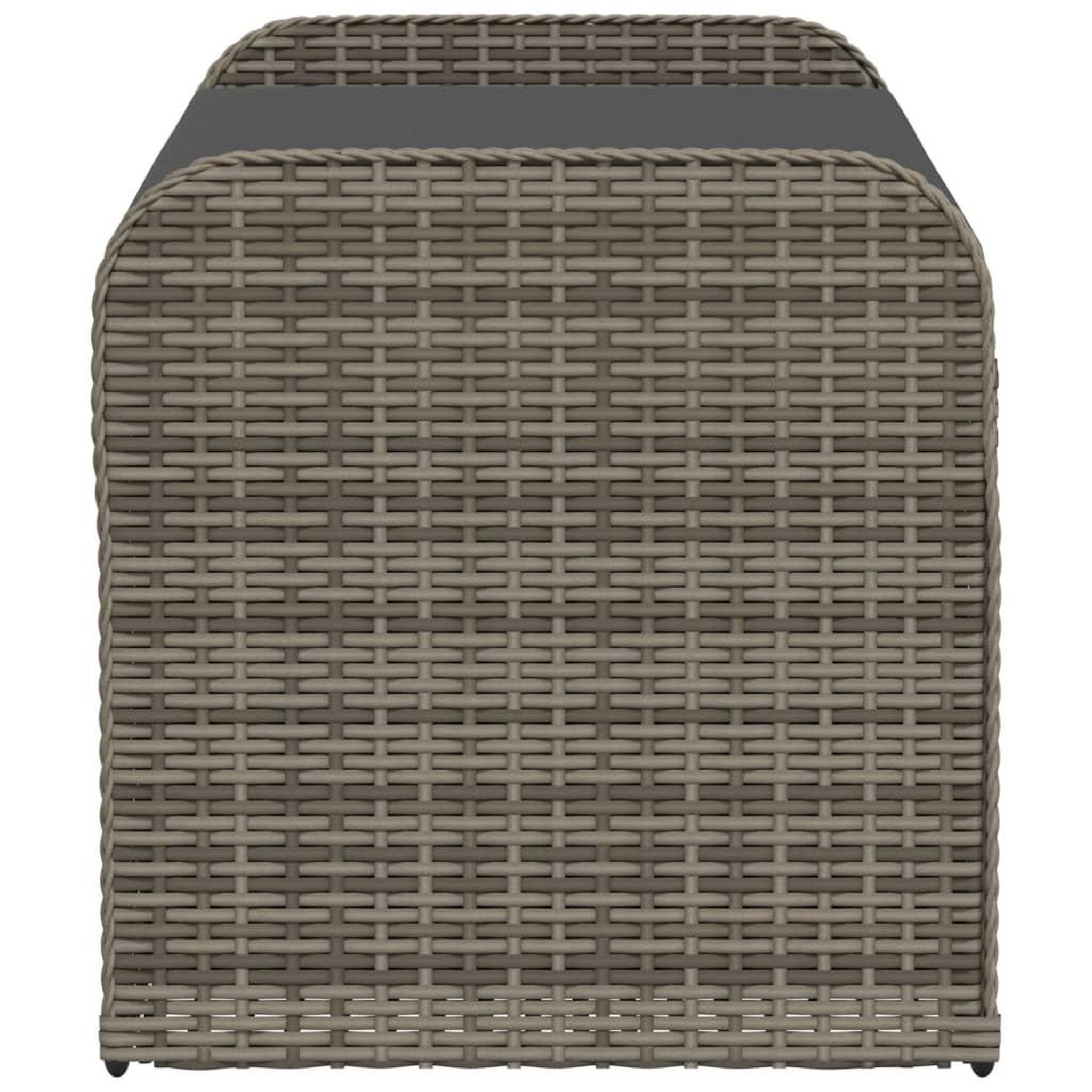 Voir la diapositive 5 : VIDAXL Banc de rangement avec coussin gris 115x51x52 cm resine tressee