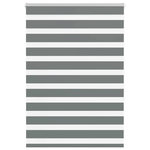 VIDAXL Store zebre gris fonce largeur du tissu 100,9 cm polyester