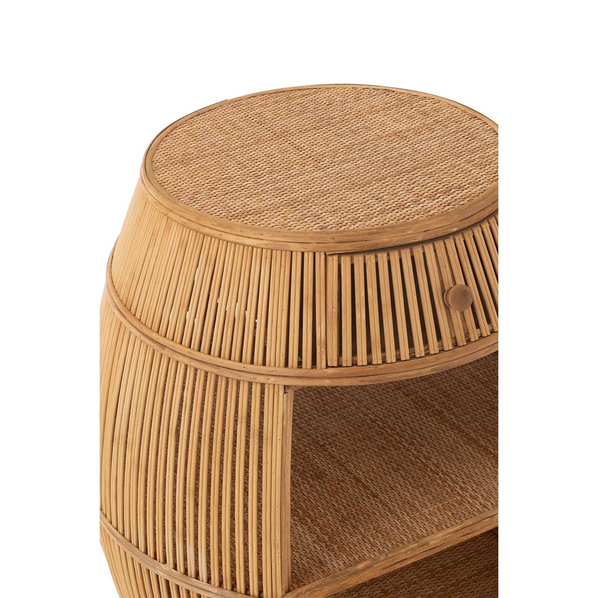 Voir la diapositive 6 : J-LINE Table d'appoint en bambou  barrel  79cm naturel