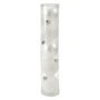 Voir la diapositive 1 : ACTUEL Lot 5 boules de noël en plastique Ø 8 cm paillettes blanc