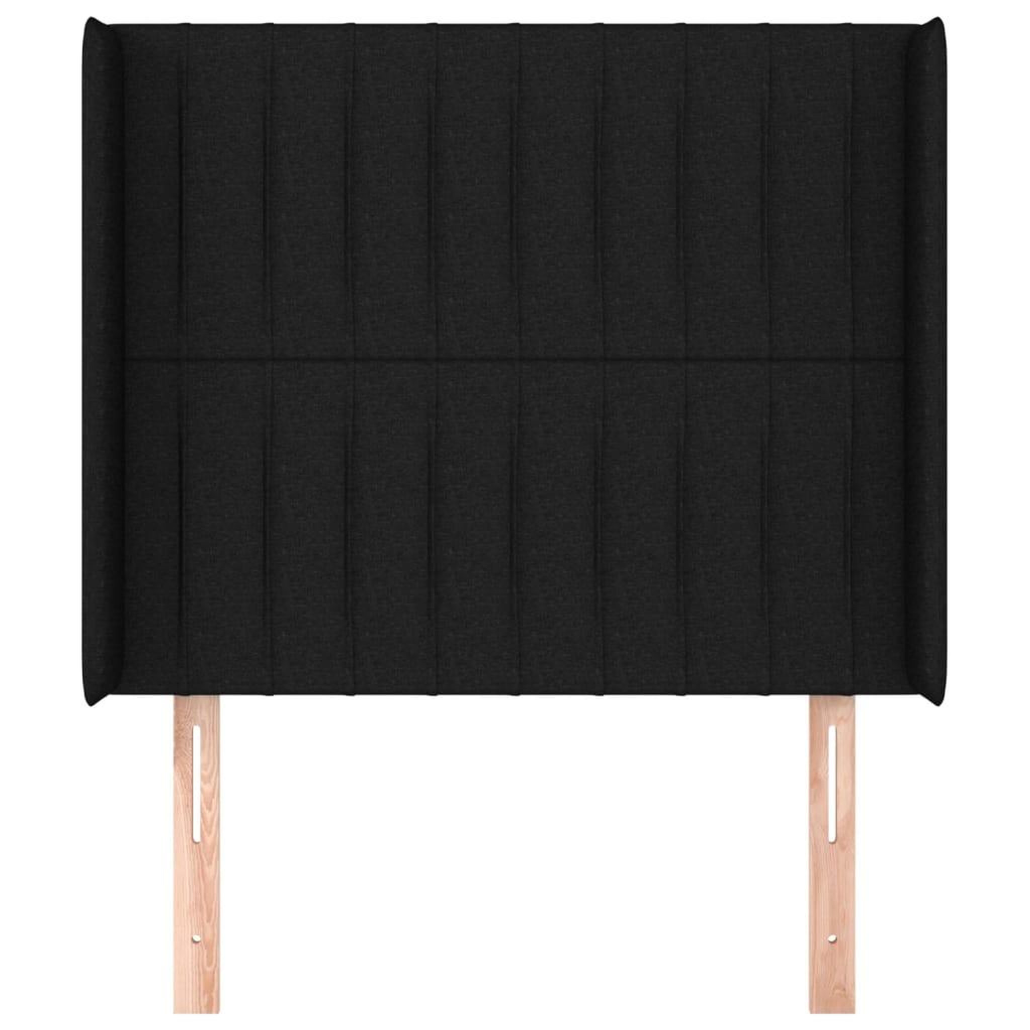 Voir la diapositive 3 : VIDAXL Tete de lit avec oreilles Noir 103x16x118/128 cm Tissu
