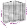 Voir la diapositive 6 : VIDAXL Paniers a gabions arques 13 pcs 200x50x160/180 cm Fer galvanise
