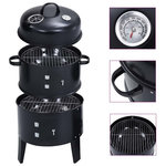 VIDAXL Gril barbecue au charbon 3 en 1 40x80 cm