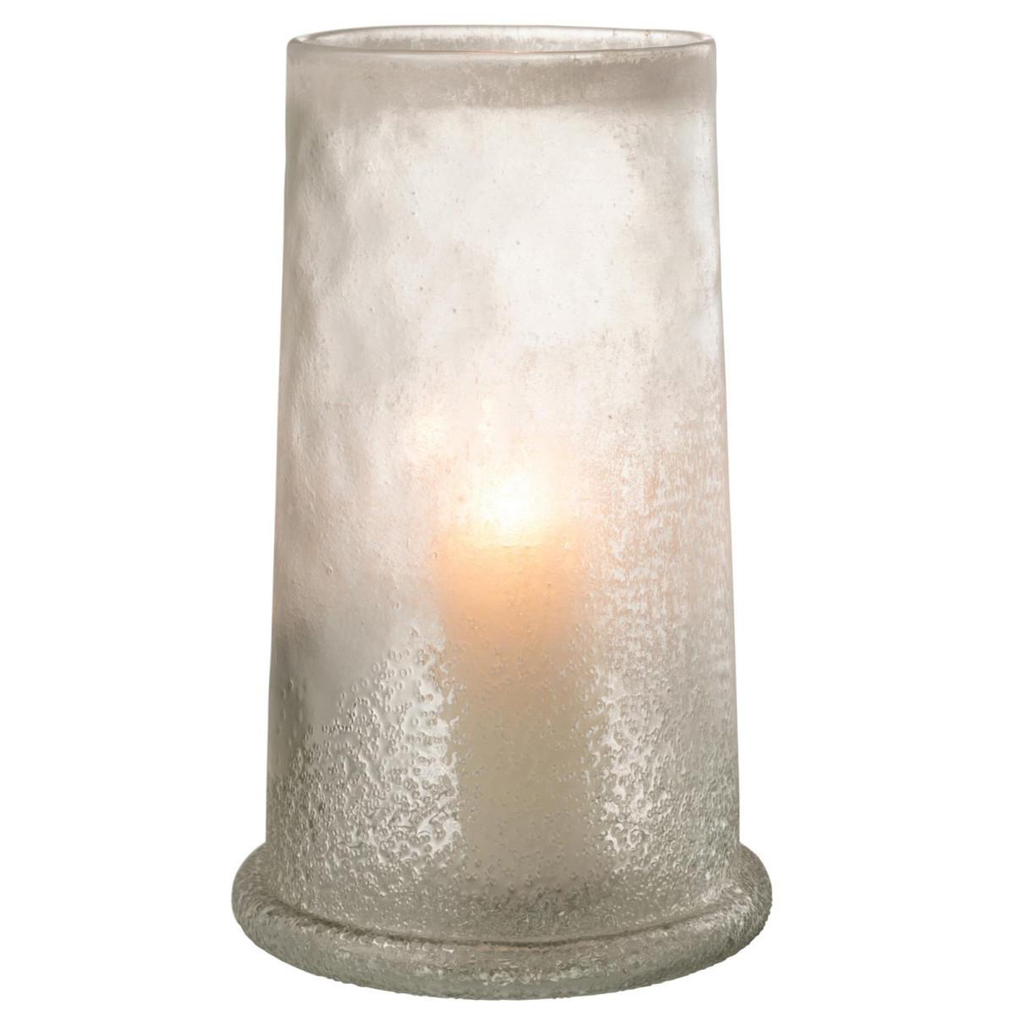 Voir la diapositive 2 : J-LINE Photophore en Verre  Sucre  38cm Blanc
