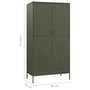 Voir la diapositive 6 : VIDAXL Garde-robe Vert olive 90x50x180 cm Acier