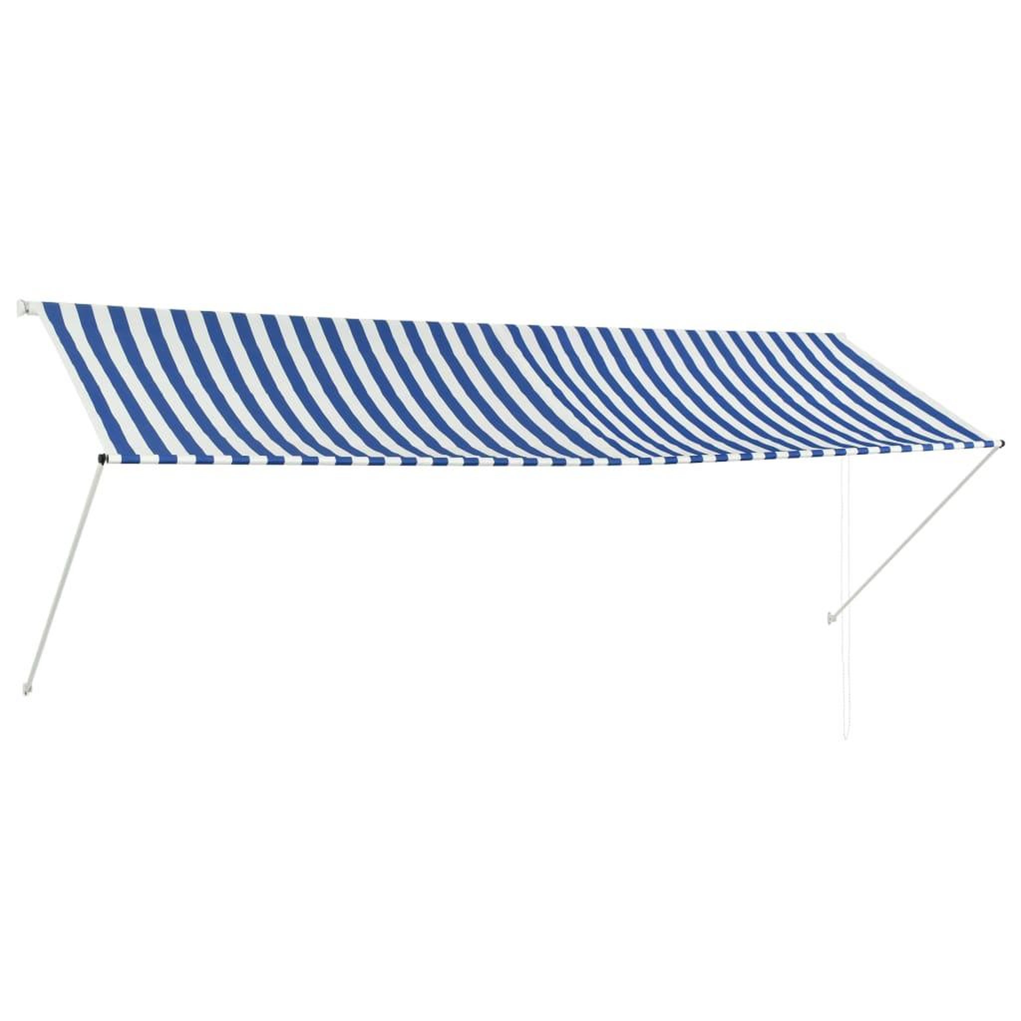 Voir la diapositive 1 : VIDAXL Auvent retractable 350x150 cm Bleu et blanc