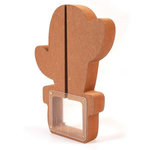 Graine créative Tirelire Cactus en bois MDF 25 x 18 x 3 cm