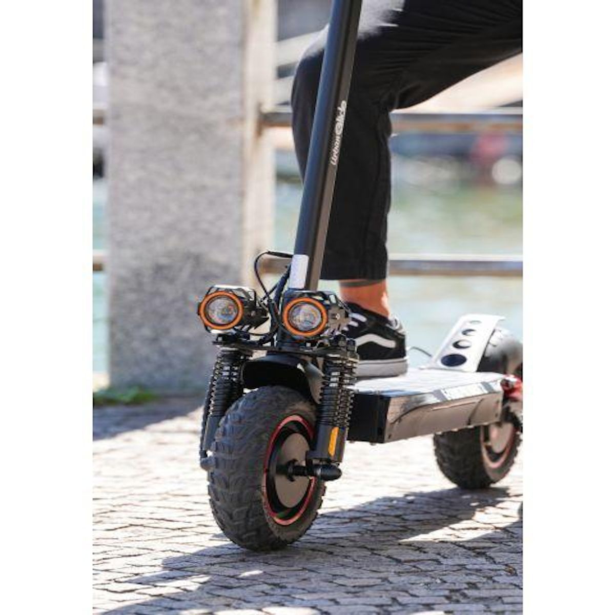 URBANGLIDE Trottinette Électrique UrbanGlide eCross Pro Boost 2 – 50 km d'autonomie, double moteur 800W, pneus 10  tout-terrain