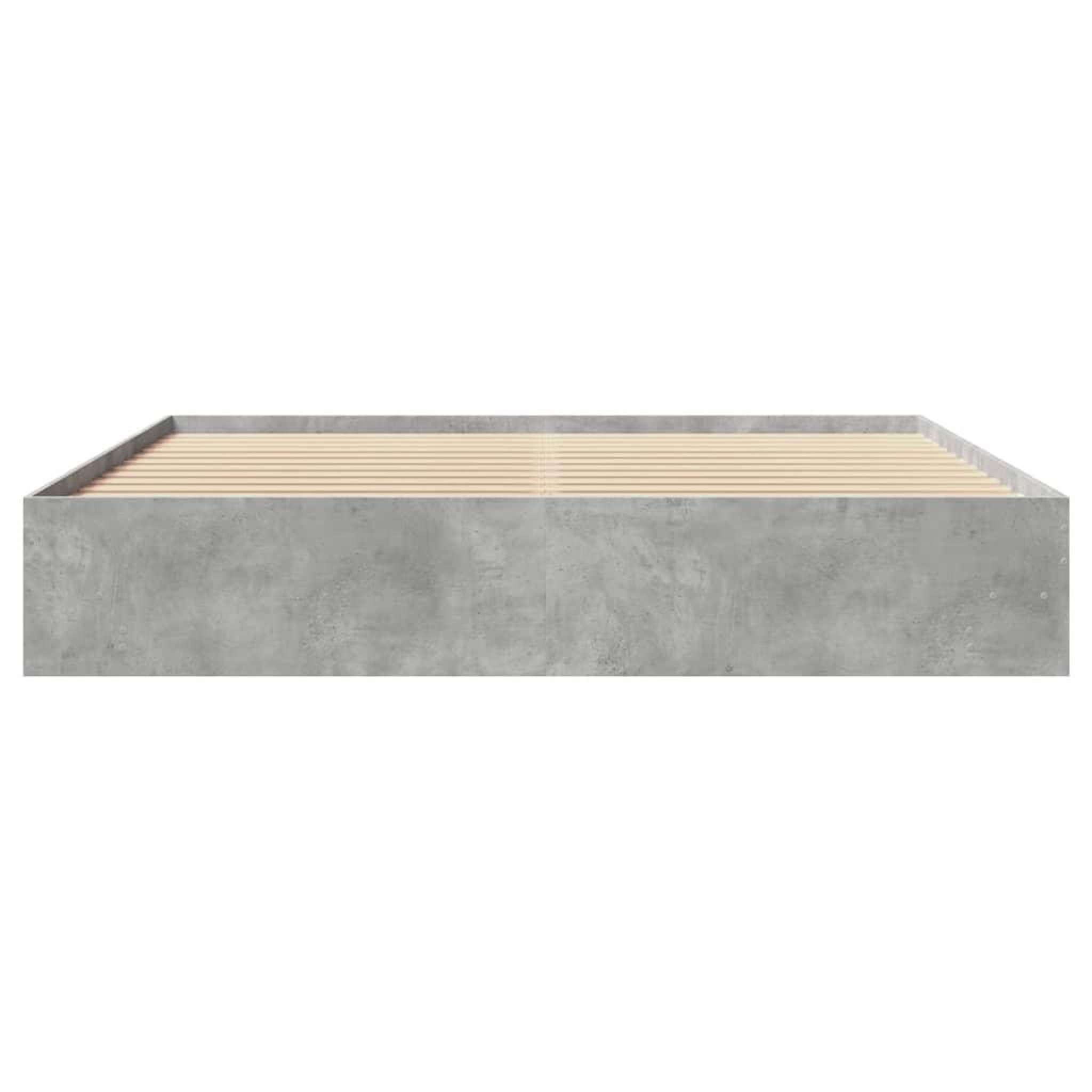 Voir la diapositive 5 : VIDAXL Cadre de lit sans matelas gris beton 180x200 cm bois ingenierie