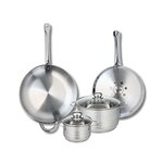 ELO Ensemble de 2 Poêles de cuisson 28 et 32 cm et 2 faitouts 14 et 20 cm Elo Profi Brillant