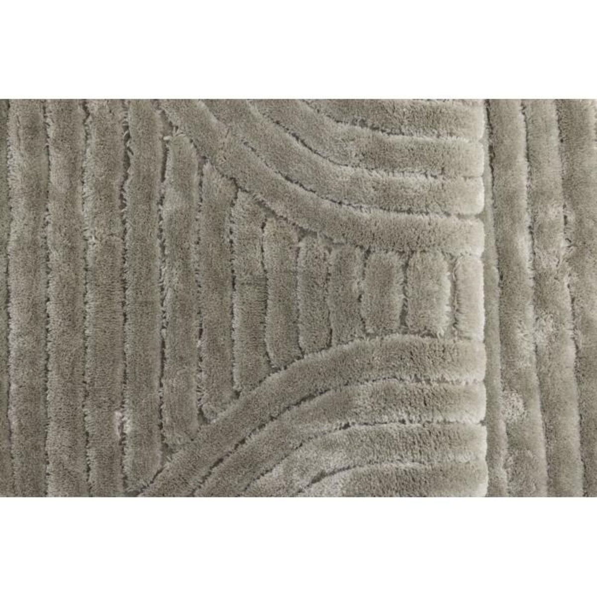 Paris Prix Tapis Déco Texturé Rond  Niklas  200cm Grège