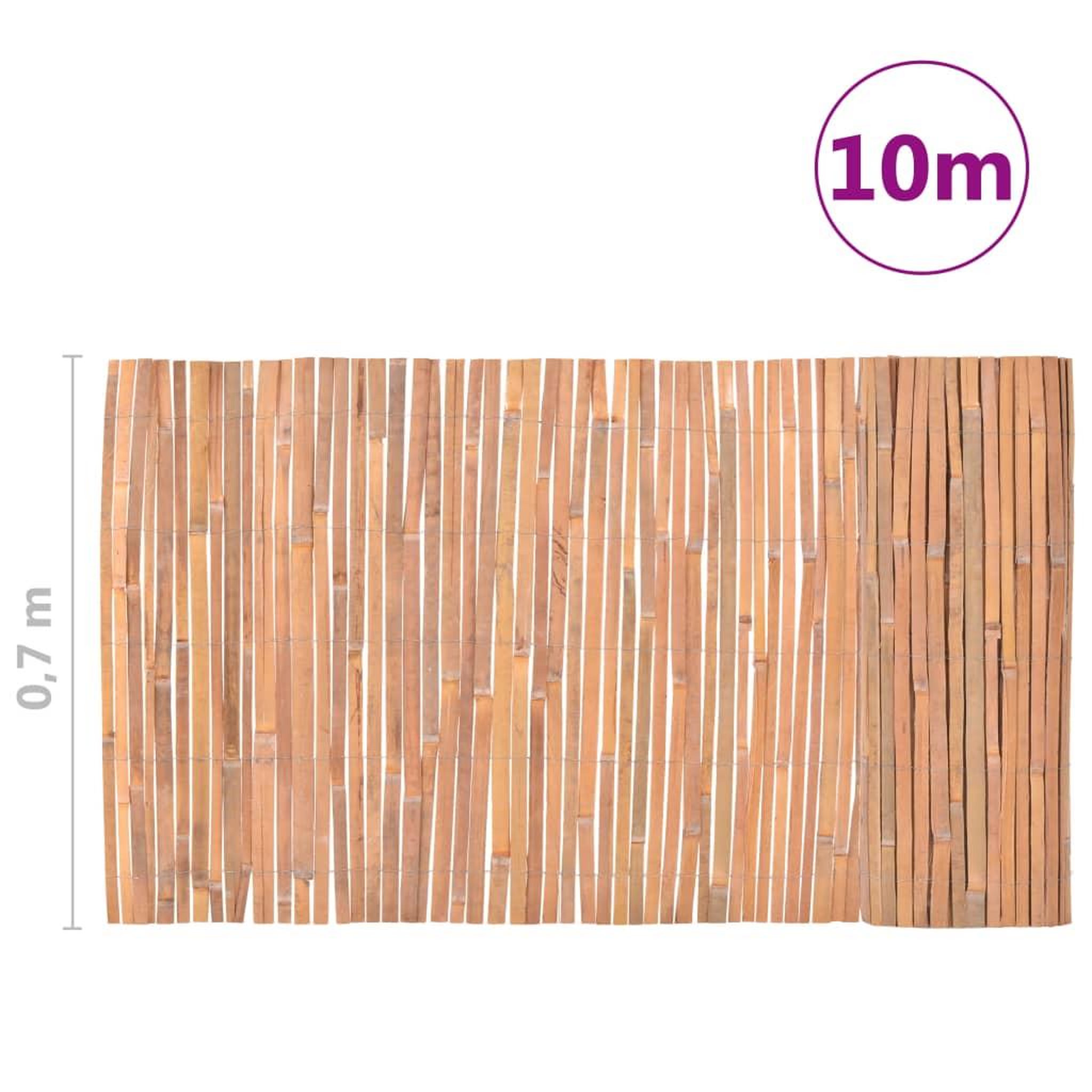 Voir la diapositive 6 : VIDAXL Cloture Bambou 1000x70 cm