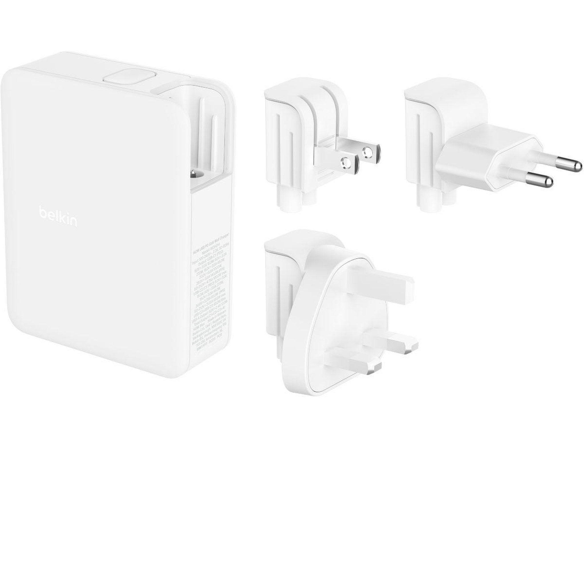 Voir la diapositive 2 : Belkin Chargeur secteur 4 ports 140W UK+EU+US plug