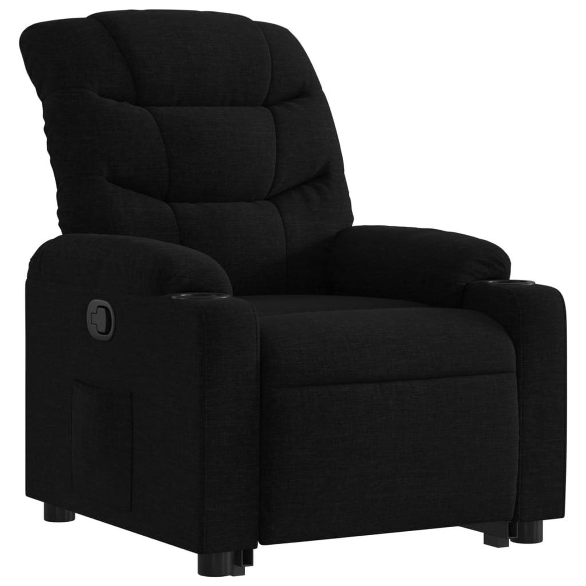 Voir la diapositive 4 : VIDAXL Fauteuil inclinable noir tissu