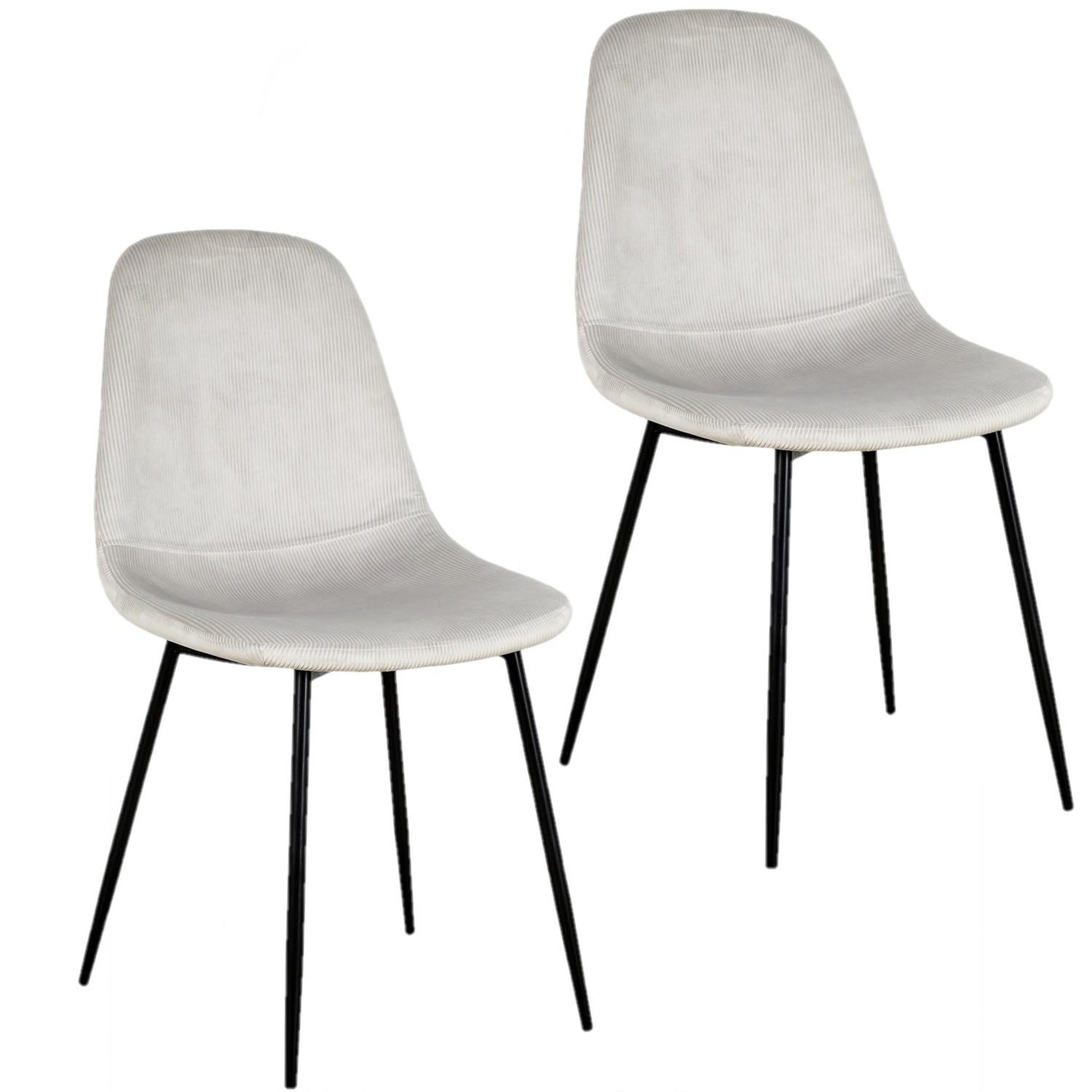 Voir la diapositive 1 : TOILINUX 2 chaises design velours giulia