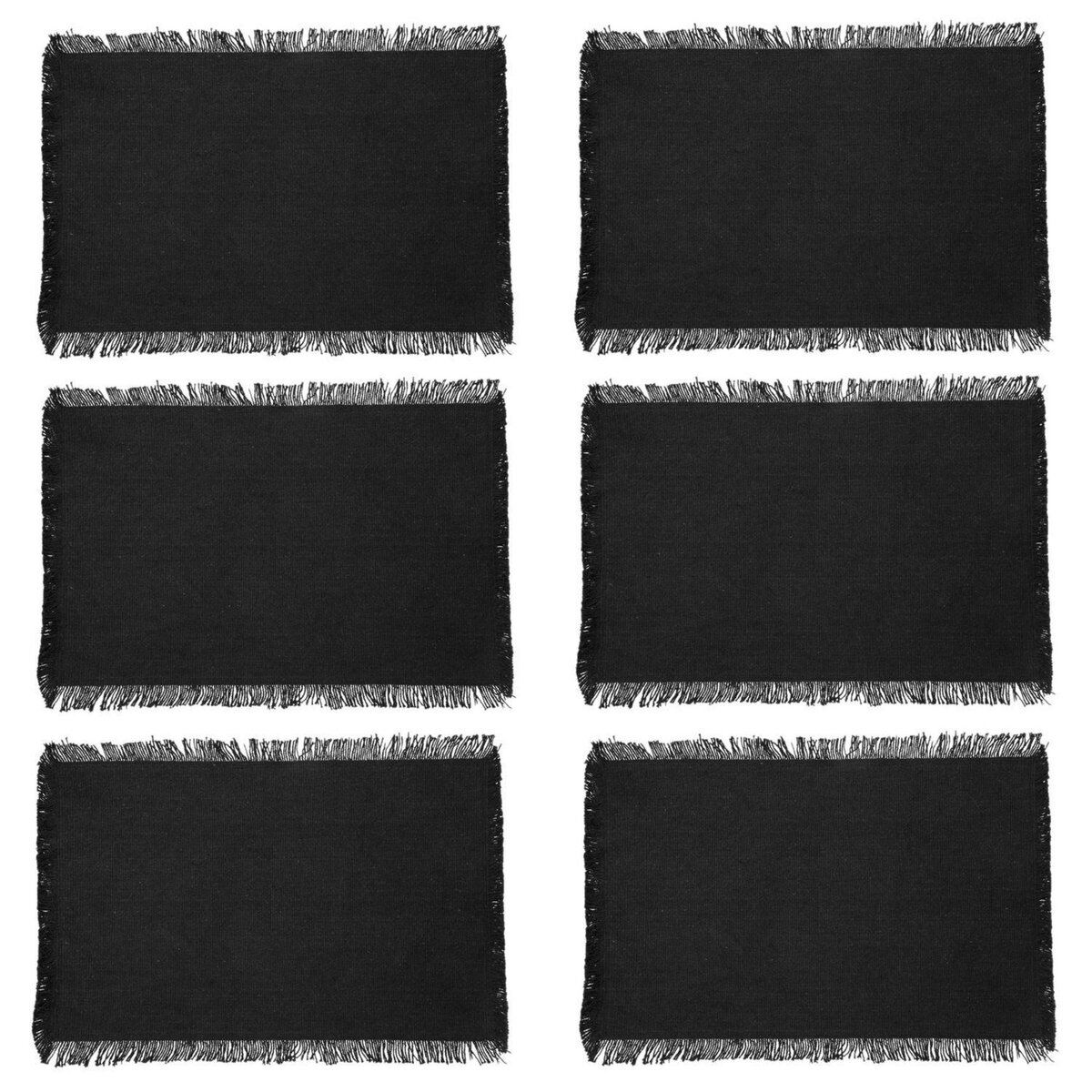 TOILINUX Lot de 6 Sets de table Maha en coton