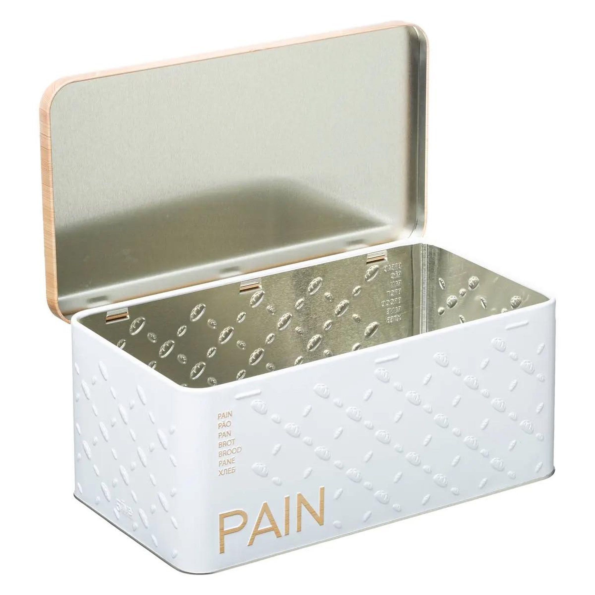 Voir la diapositive 2 : FIVE Boîte à pain  scandi  31cm blanc
