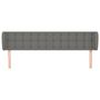 Voir la diapositive 3 : VIDAXL Tete de lit avec oreilles Gris fonce 203x16x78/88 cm Tissu