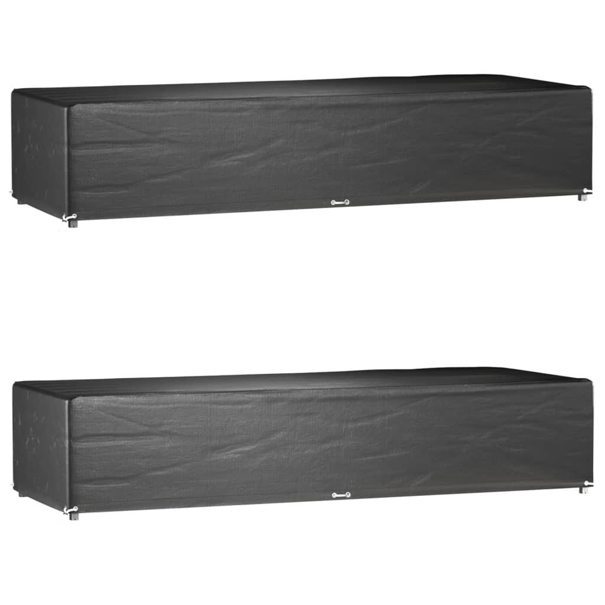 Voir la diapositive 1 : VIDAXL Housses pour chaise longue 2 pcs 12 œillets 205x75x40 cm PE