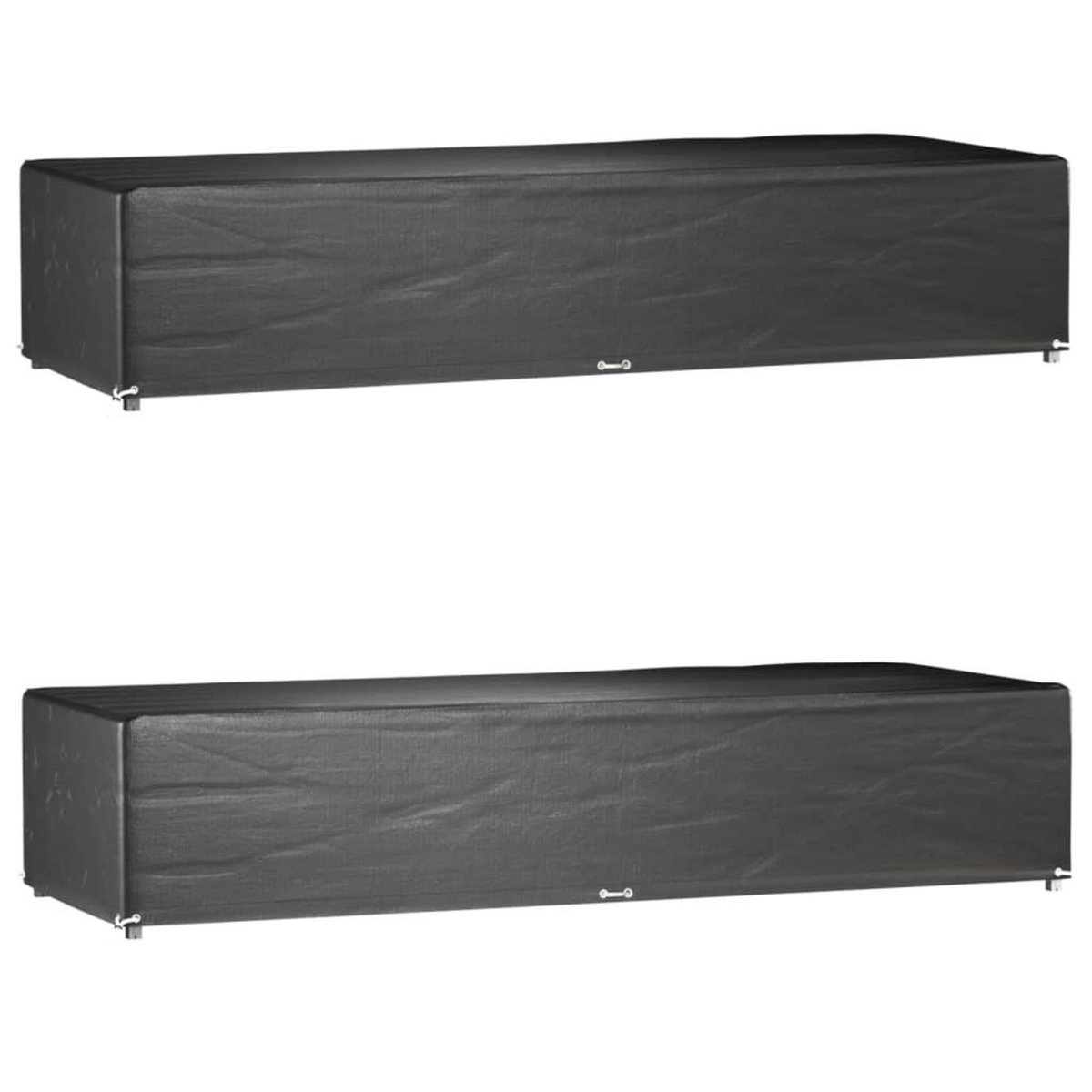 VIDAXL Housses pour chaise longue 2 pcs 12 œillets 205x75x40 cm PE