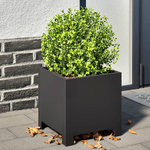VIDAXL Jardiniere noir 30x30x30 cm acier