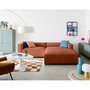 Voir la diapositive 1 : LISA DESIGN Ela - canapé d'angle droit 4 places - en tissu velours relief