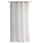 TOILINUX Voilage avec motif brodé MASSALA - 140 x 240 cm - Blanc