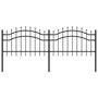 Voir la diapositive 2 : VIDAXL Cloture de jardin avec sommet de lance Noir 115 cm