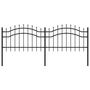 Voir la diapositive 2 : VIDAXL Cloture de jardin avec sommet de lance Noir 115 cm