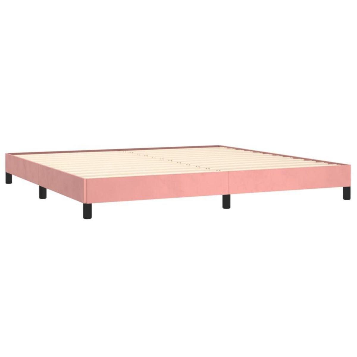 VIDAXL Cadre de lit sans matelas rose 200x200 cm velours