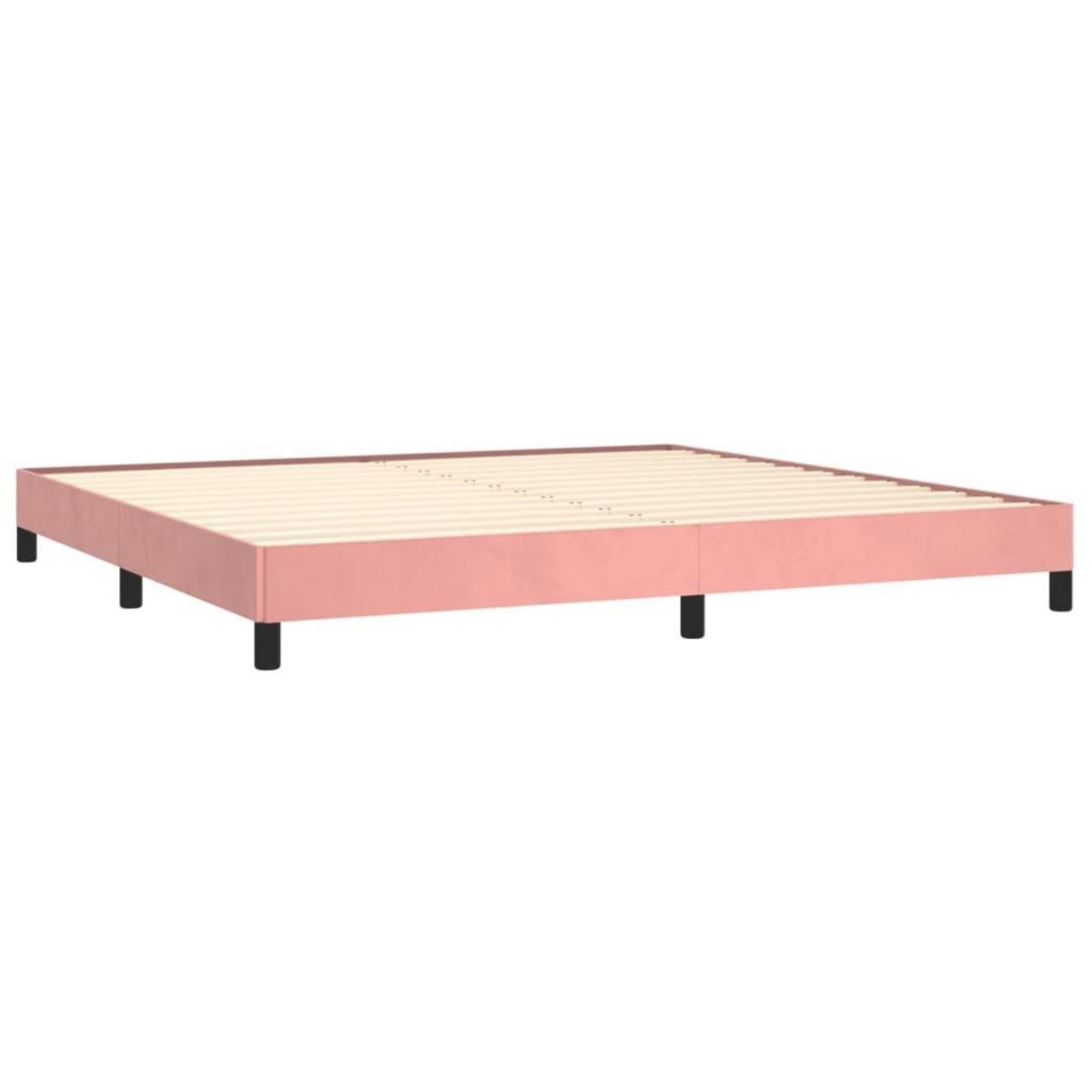 VIDAXL Cadre de lit sans matelas rose 200x200 cm velours