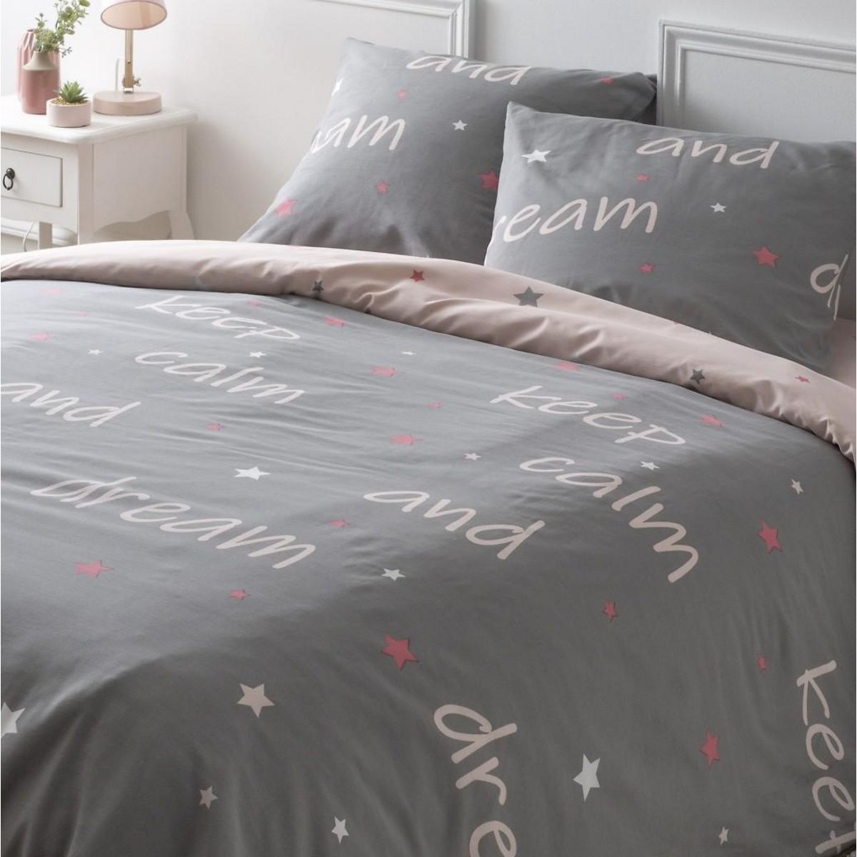Home collection Parure housse de couette 100% coton 51fils cama