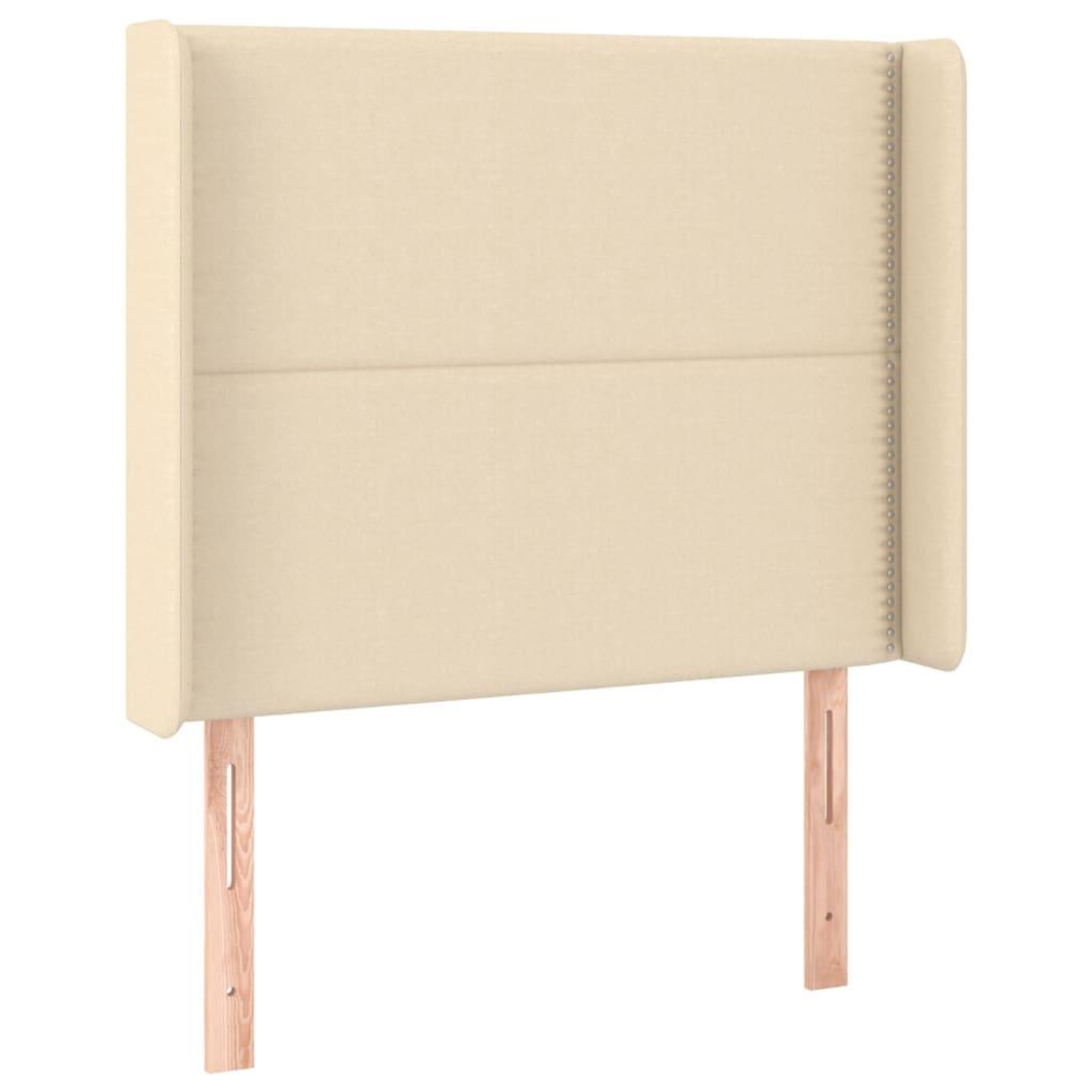Voir la diapositive 2 : VIDAXL Tete de lit avec oreilles Creme 83x16x118/128 cm Tissu