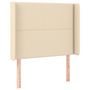 Voir la diapositive 2 : VIDAXL Tete de lit avec oreilles Creme 83x16x118/128 cm Tissu