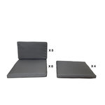 CONCEPT USINE Housses de coussins gris pour Miami et Sunset 12 places MIAMI