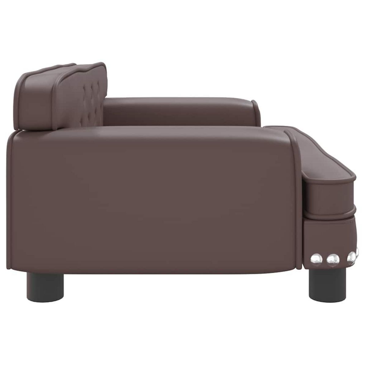VIDAXL Lit pour chien marron 70x45x30 cm similicuir