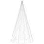 VIDAXL Sapin de Noël sur mat de drapeau 3000 LED Blanc froid 800 cm