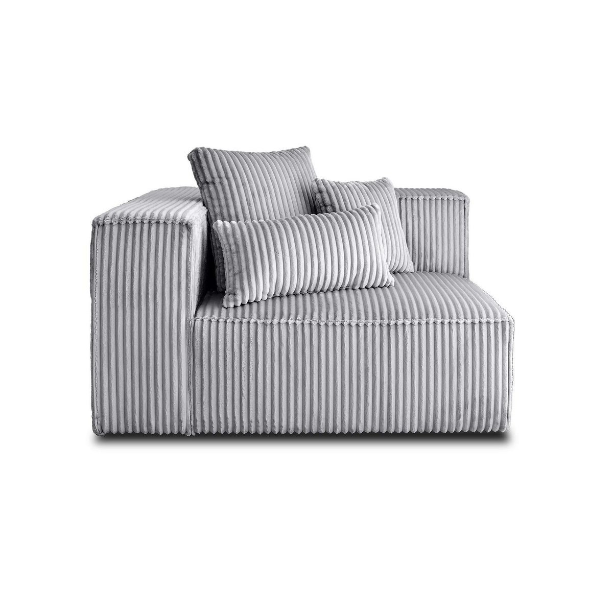 LISA DESIGN Colombine - module d'assise gauche - en velours côtelé grosses côtes