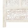 Voir la diapositive 5 : VIDAXL Cloison de separation 4 panneaux Blanc 160x165 cm Bois manguier