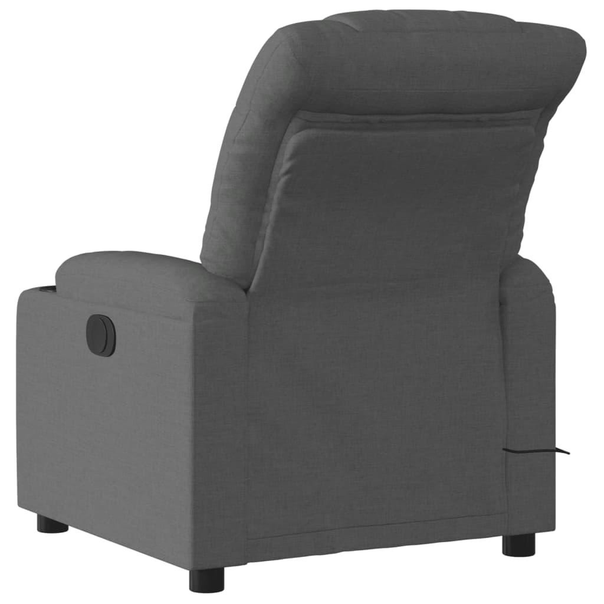 Voir la diapositive 5 : VIDAXL Fauteuil inclinable de massage electrique gris fonce tissu