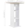 Voir la diapositive 6 : VIDAXL Table de bar Blanc et beton 60x60x110 cm