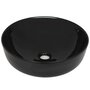 Voir la diapositive 2 : VIDAXL Lavabo rond Ceramique Noir 41,5 x 13,5 cm