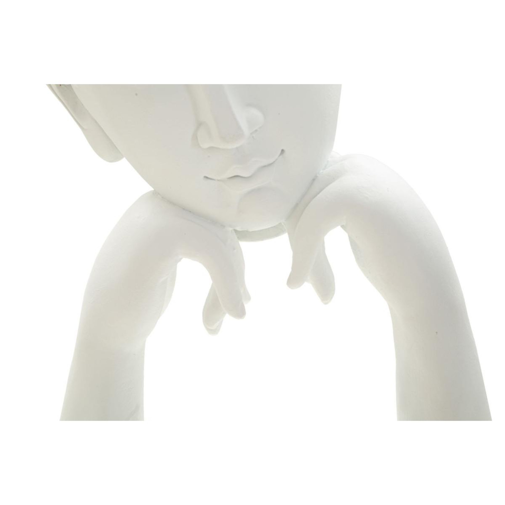 Voir la diapositive 5 : Paris Prix Statuette déco en résine  bouddha mains  36cm blanc