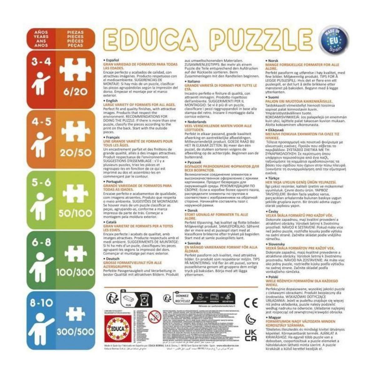 EDUCA Puzzle - EDUCA - Licornes Magiques - 2 x 48 pieces - Theme Fantastique - Pour Enfants - 4 ans et plus